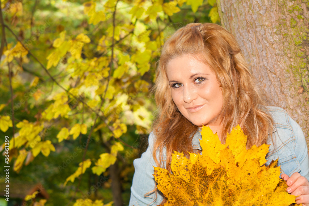 Woman portret in autumn Woman portret in autumn