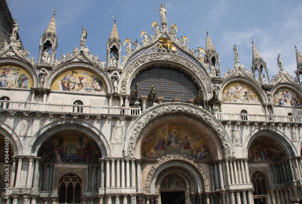 Saint Mark's Basilica facade in Venice
