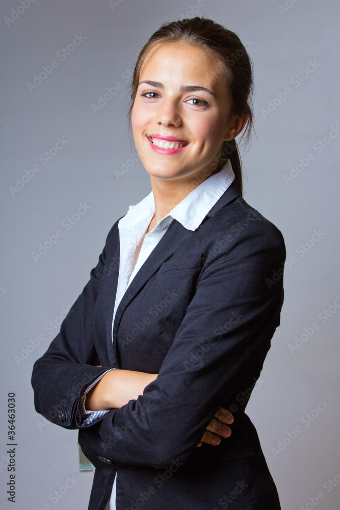 portrait of friendly businesswoman portrait of friendly businesswoman
