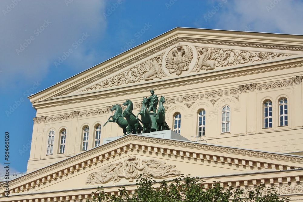 bronze quadriga of the Bolshoi Theatre by Peter Klodt
