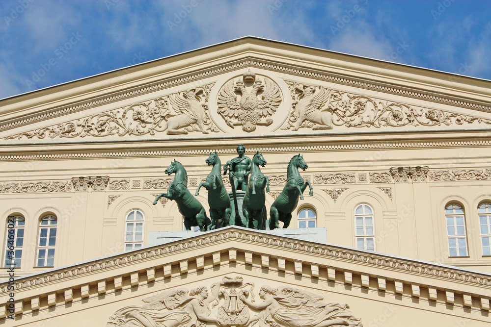bronze quadriga of the Bolshoi Theatre by Peter Klodt