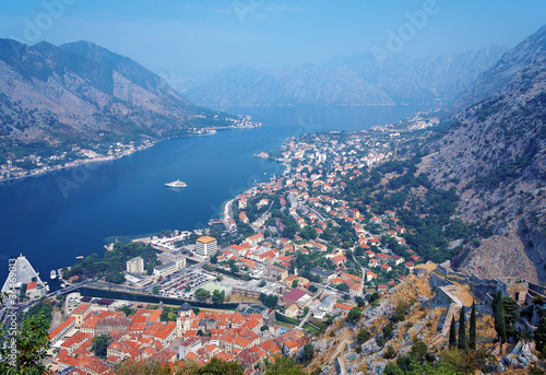 View of the Kotor and Kotor Bay from Fortress, Montenegro