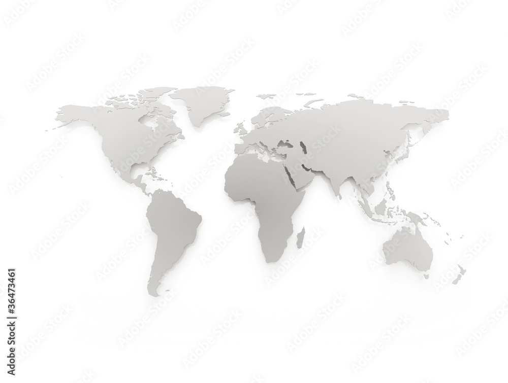 Grey business world map
