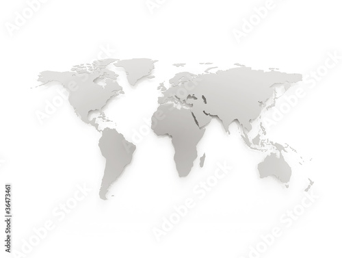 Fototapeta Naklejka Na Ścianę i Meble -  Grey business world map