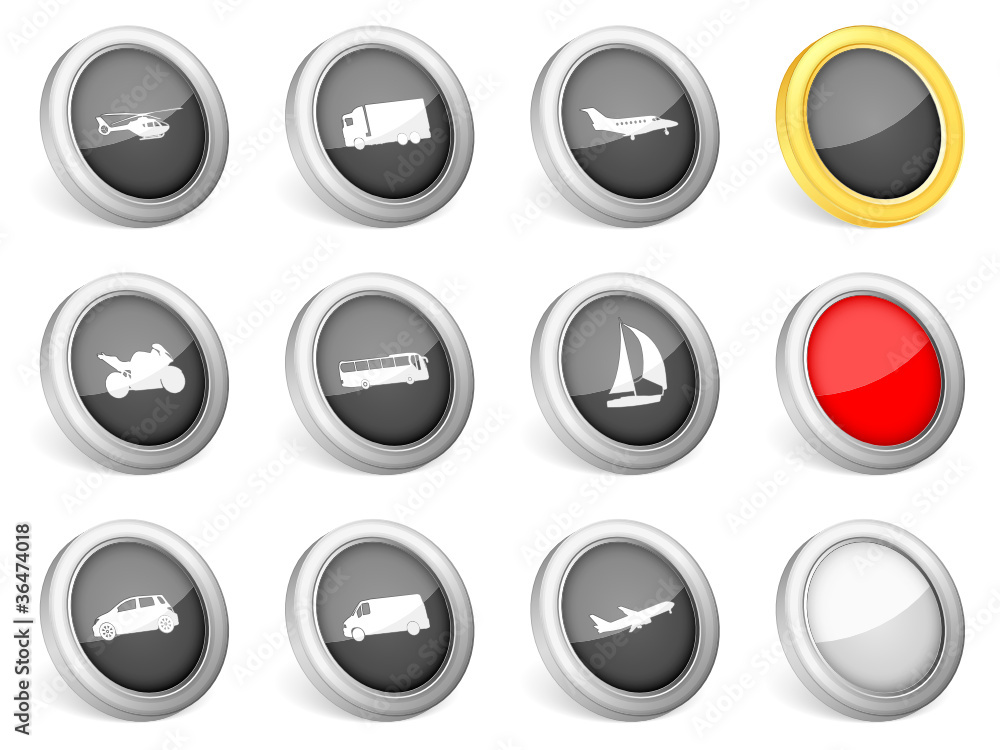 3d icons transport 3d icons transport