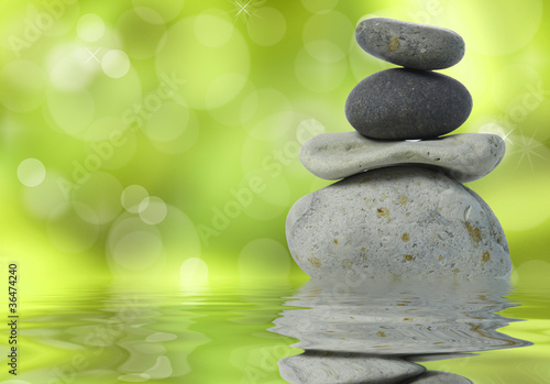 Wellness background with stacked stones