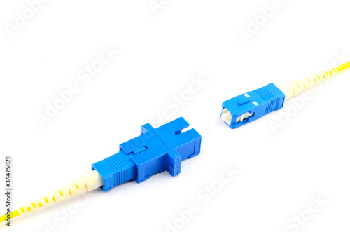 sc connector with adapter on white background
