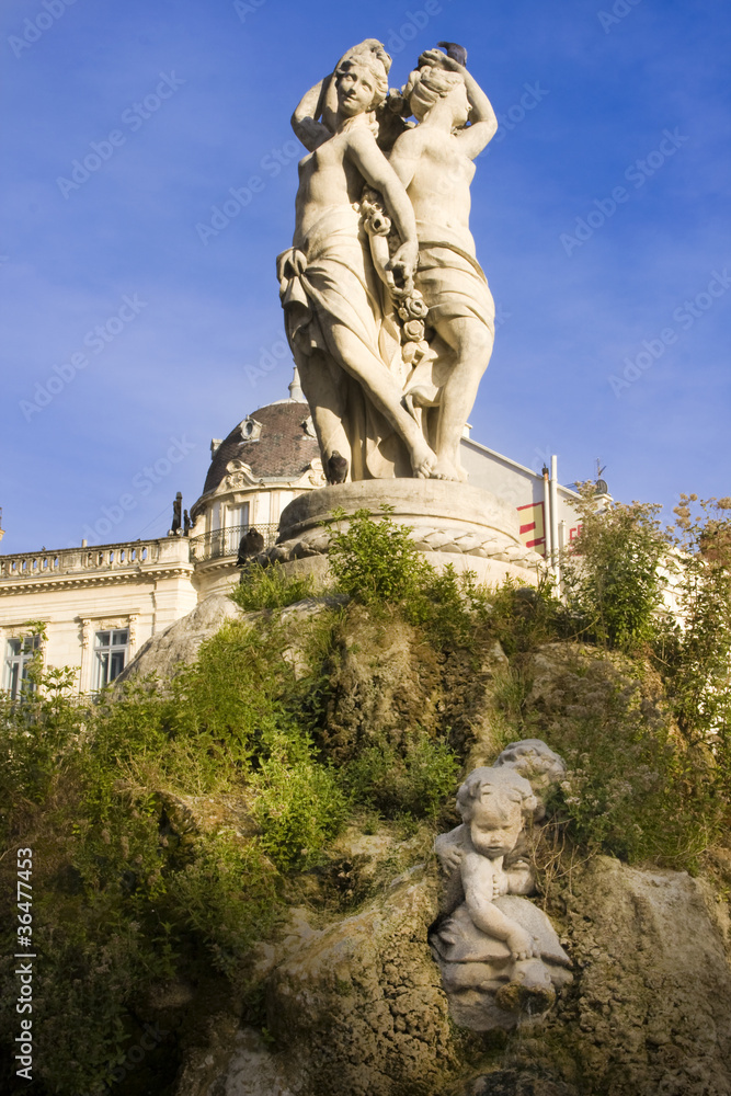 Trois Graces Fontain in Montpellier