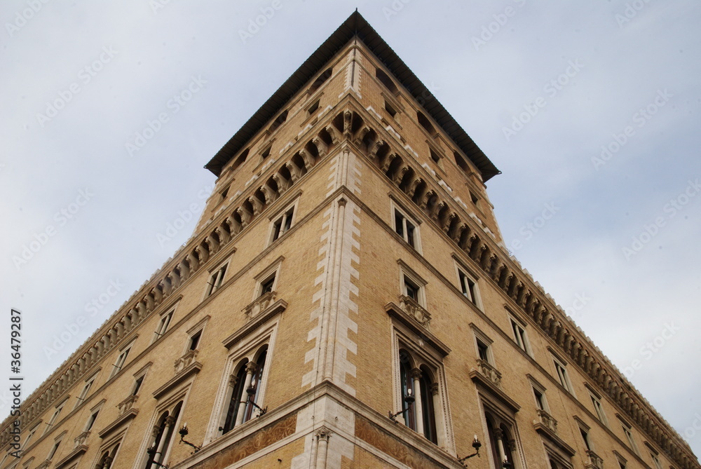 neoclassical building downtown in Rome