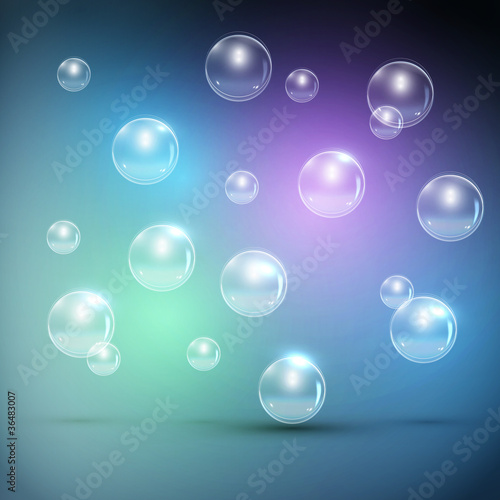 Vector Realistic Bubbles. Abstract Background
