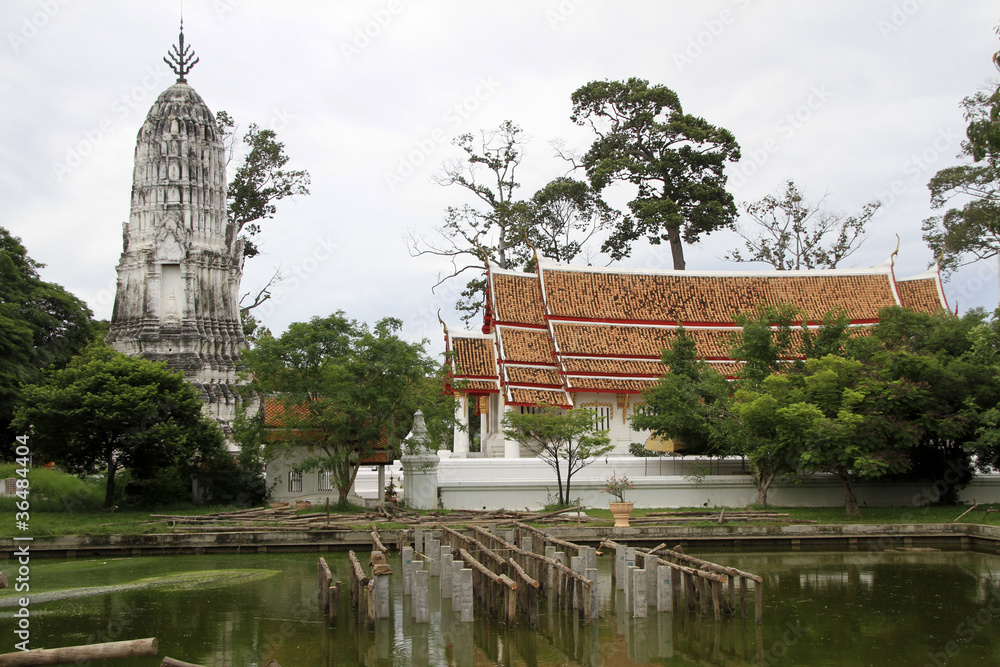 Obraz premium Stupa and temple