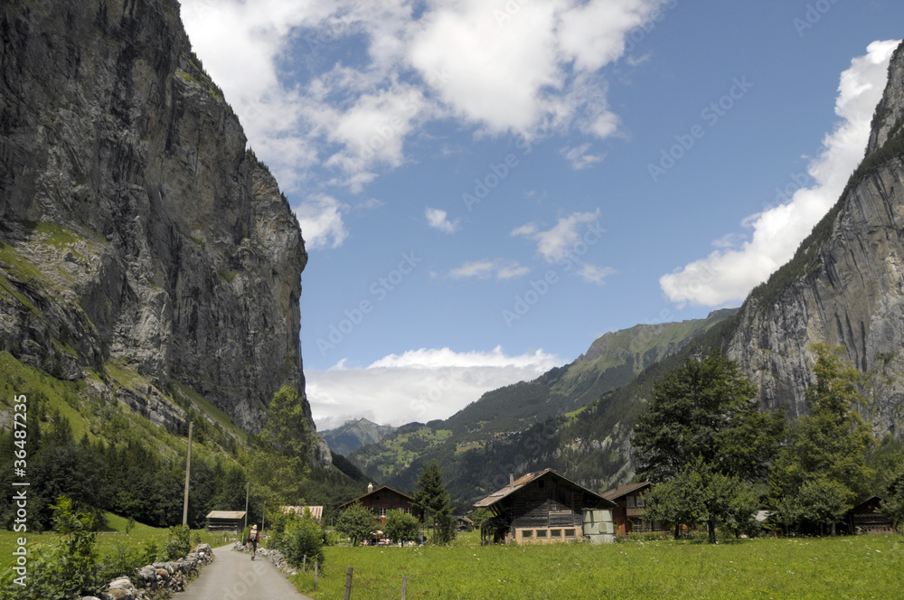 Chalet in the Lauterbrunnen Valley in Switzerland