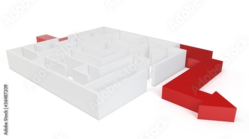 3d clever solved maze puzzle