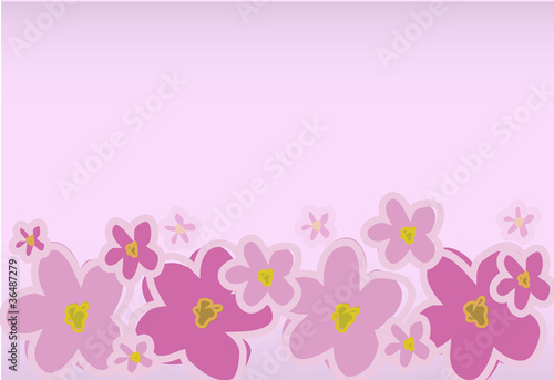 Abstract violet flowers background