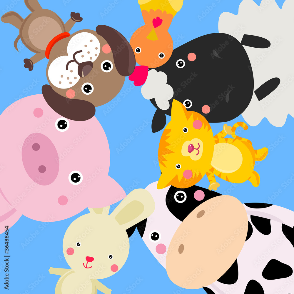 Naklejka premium farm animals