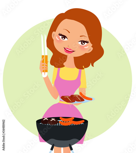 Barbecue girl