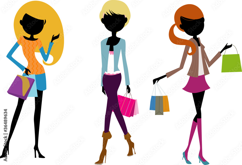 Shopping girls