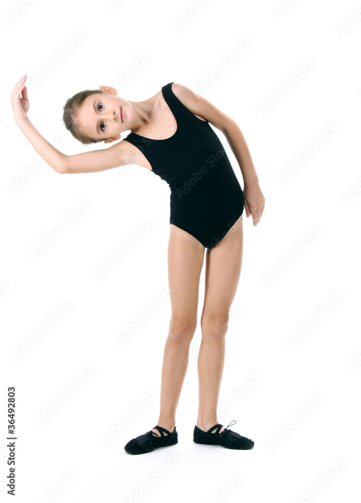 little girl ballerina, isolated on white little girl ballerina, isolated on white