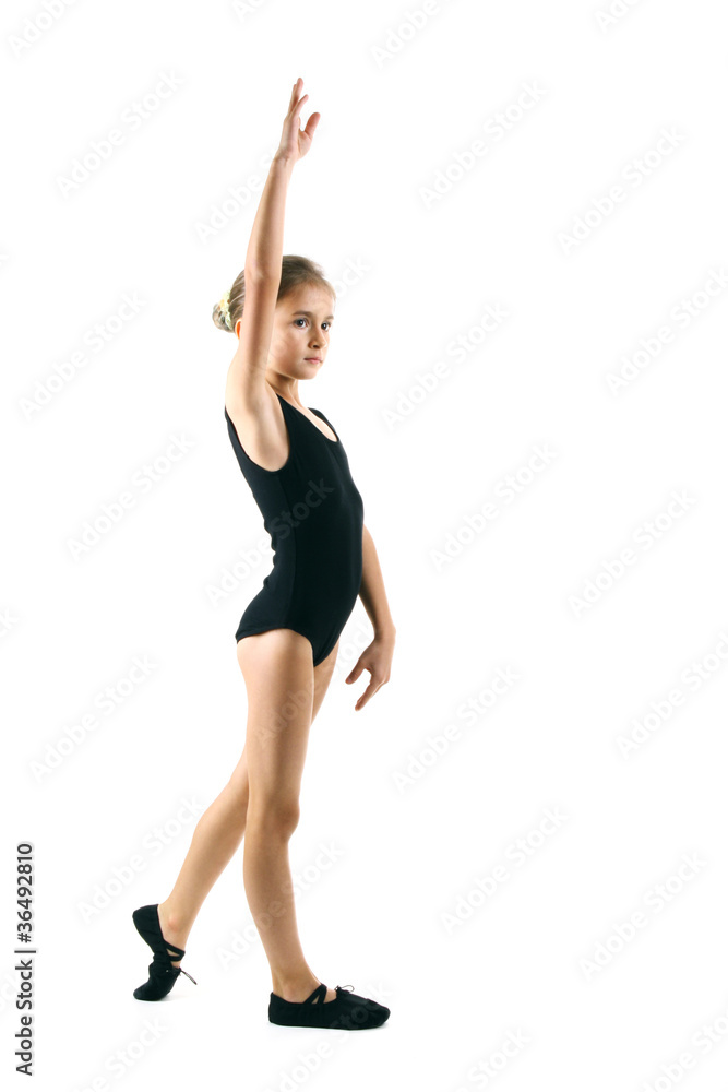 little girl ballerina, isolated on white little girl ballerina, isolated on white