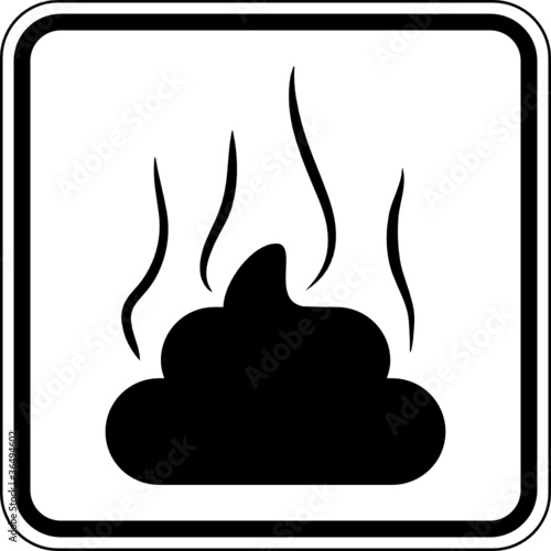 Kothaufen Kot Stuhlgang Schild Zeichen Symbol