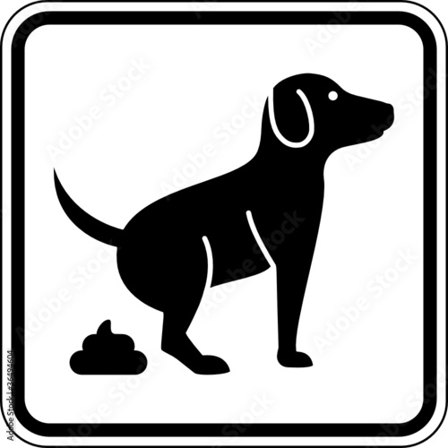 Hundekot Stuhlgang Hundeklo Schild Zeichen Symbol