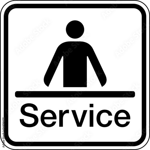 Service Schalter Punkt Büro Schild Zeichen Symbol