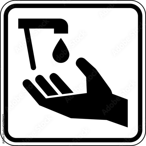 Seifenspender Händedesinfektion Schild Zeichen Symbol