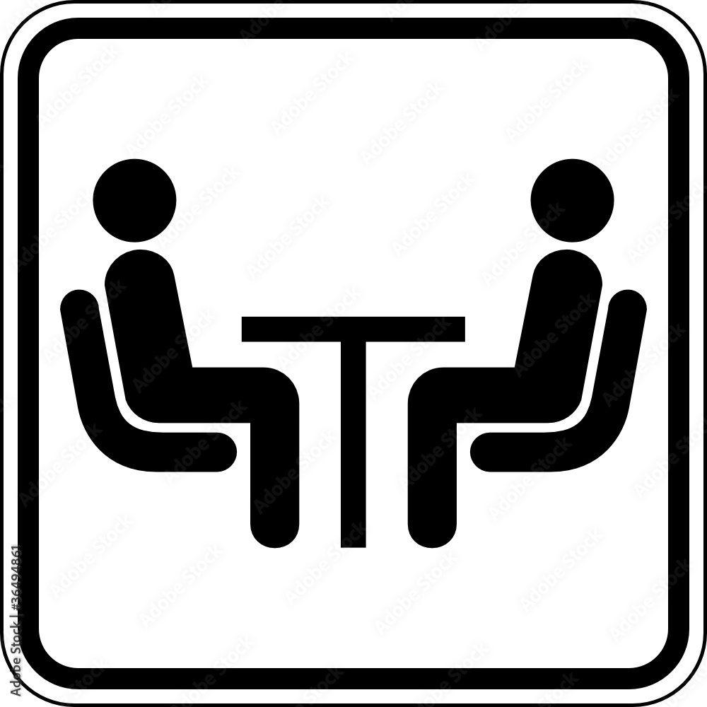 Restaurant Tisch Gespräch Unterhaltung Schild Zeichen Symbol Restaurant Tisch Gespräch Unterhaltung Schild Zeichen Symbol