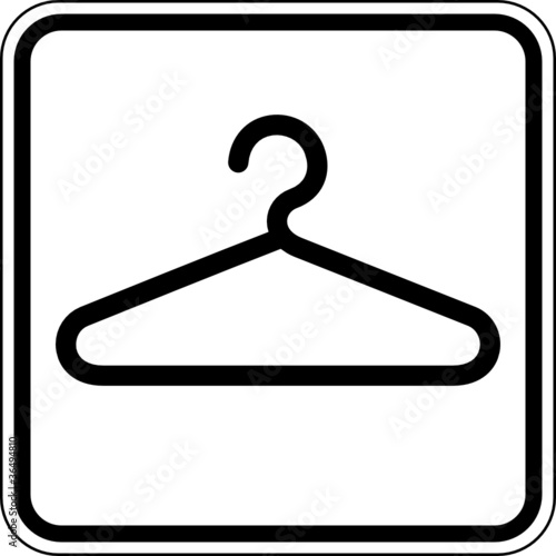 Garderobe allgemein Umkleide Schild Zeichen Symbol photo