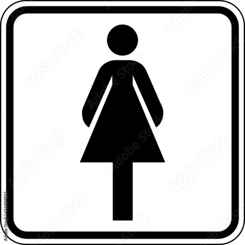 Toilette WC Klo Damen Frauen Schild Zeichen Symbol