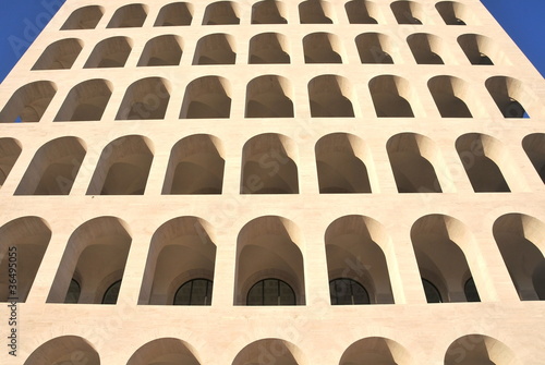 oval windows on the fragment of building