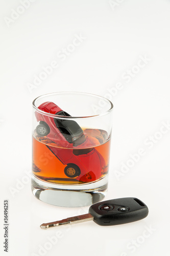 Alkohol und Auto. Alkolenker. photo