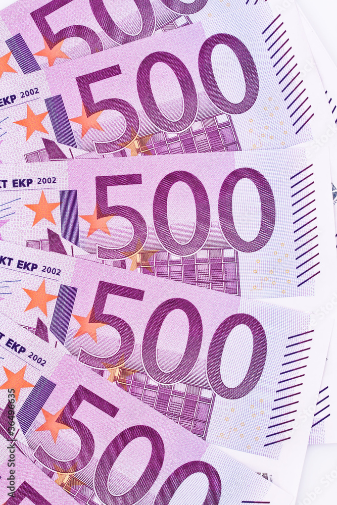 Nahaufnahme eines Euro Geldscheines Nahaufnahme eines Euro Geldscheines