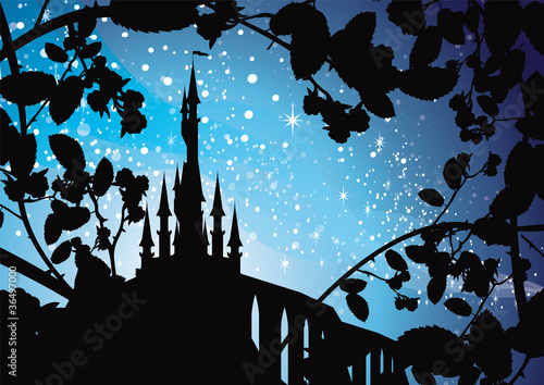 palace with thorns night