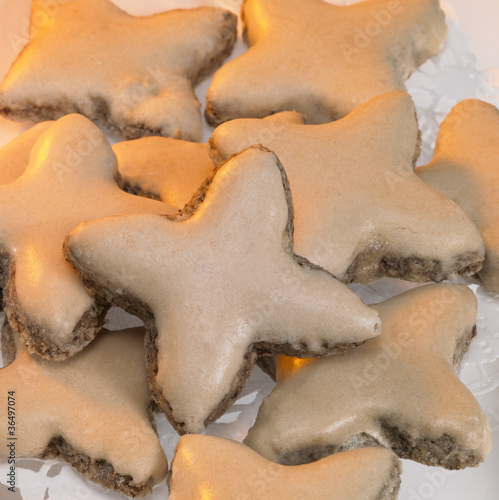 yellow illumiated cinnamon stars photo