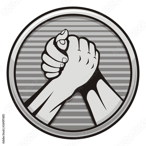 Arm wrestling icon