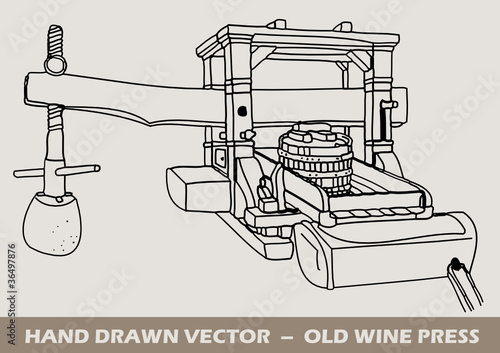 Old Wooden Wine Press
