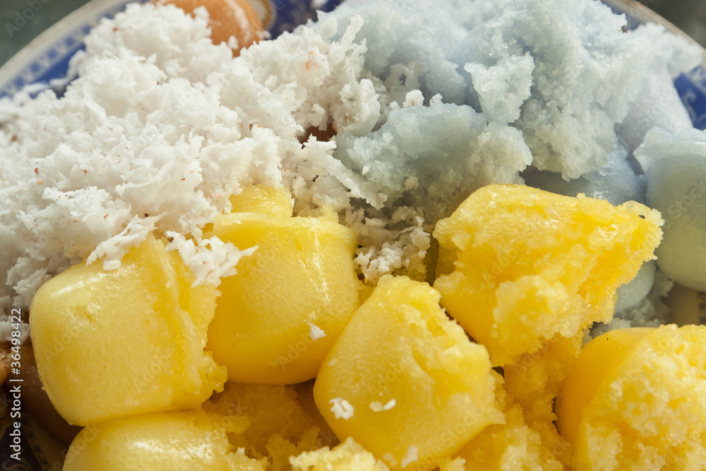 Dessert Thai sweet sugar palm cake with coconut Dessert Thai sweet sugar palm cake with coconut