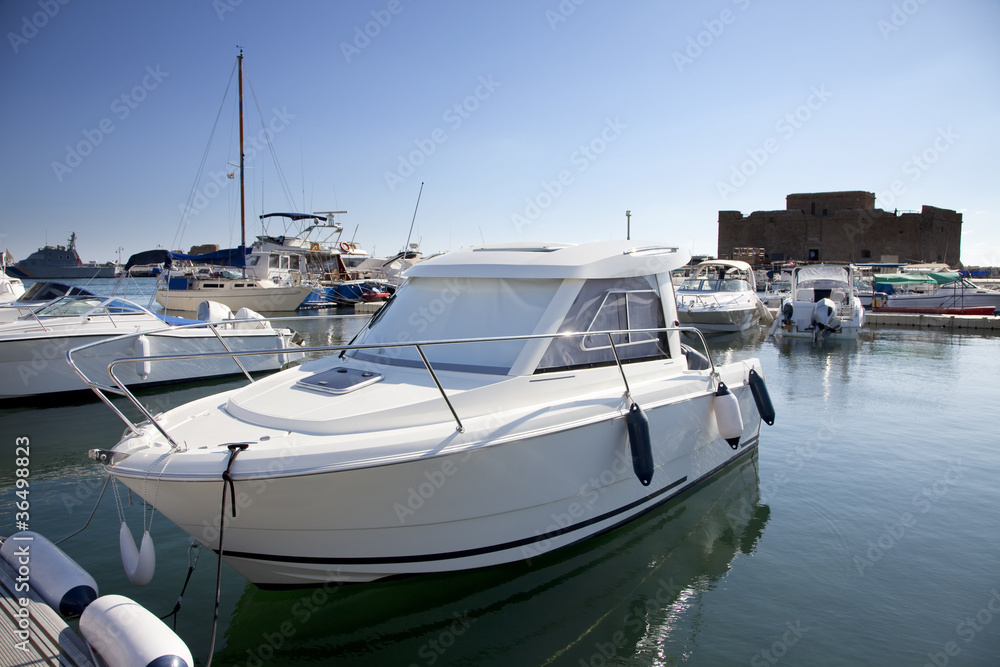 Fototapeta premium Yacht in the marina