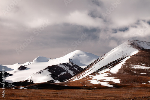 Barskoon valley in Kyrgyzstan, high Tyan Shan mountains photo