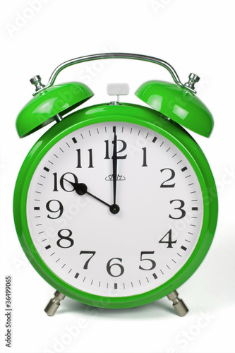 Wecker 10 Uhr / Ten a clock - grün / green