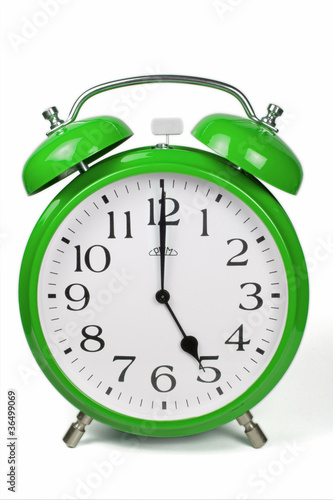 Wecker 5 Uhr / Five a clock - grün / green