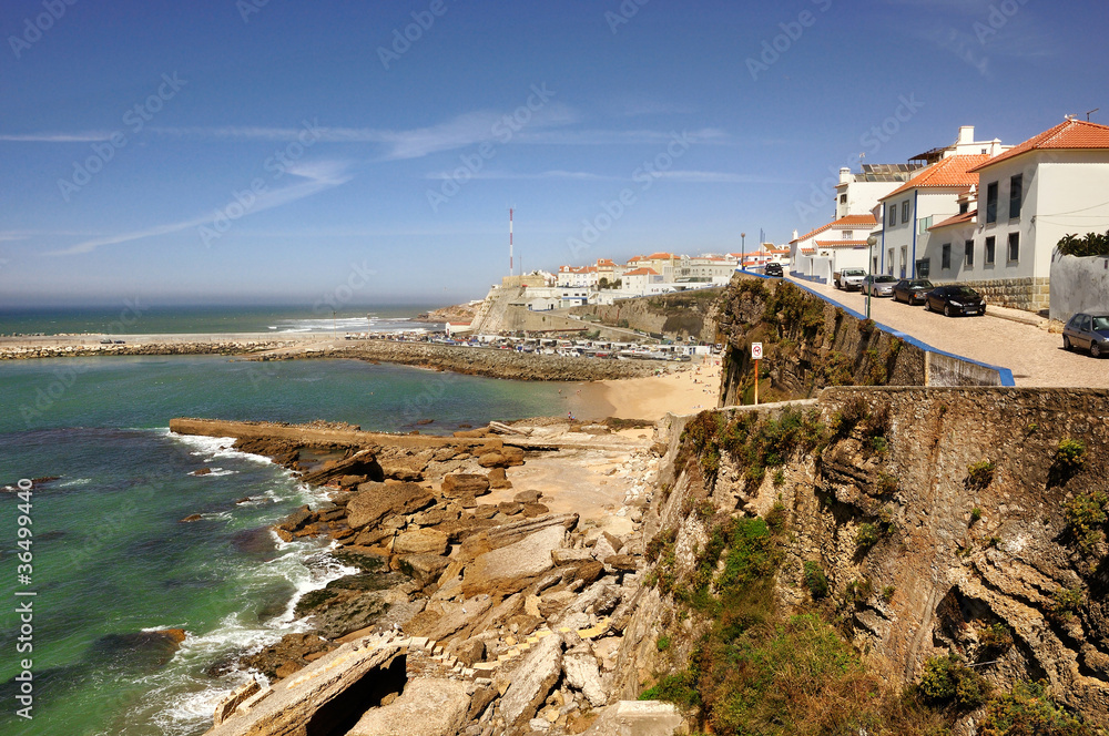 Ericeira. Portuguese coast. Beach, harbor, cliffs. Portugal