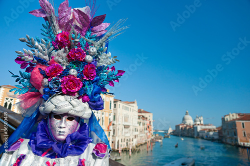VENICE - MARCH 05: Participant in The Carnival of Venice, an ann