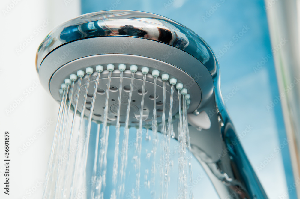 Shower in a bathroom