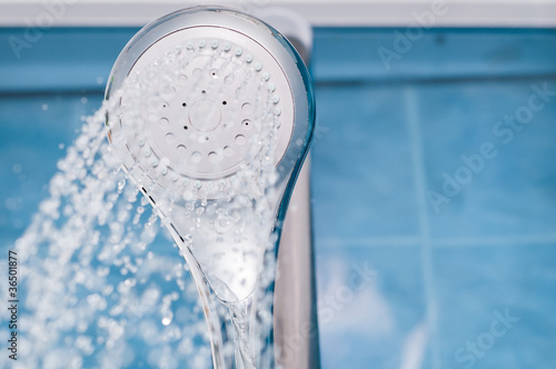 Shower in a bathroom photo