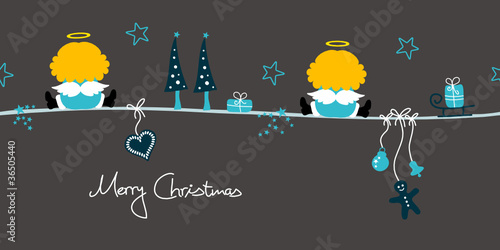 2 Angels & Symbols Turquoise/Grey