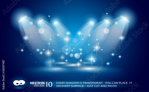 Magic Spotlights with Blue rays