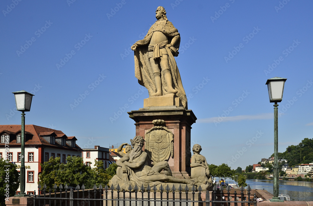 Heidelberg Kurfürst und Vater Rhein Denkmal