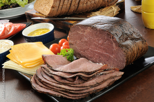 Roast beef sandwich buffet photo